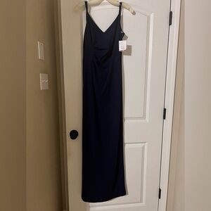 Elegant Navy Blue Maxi Dress